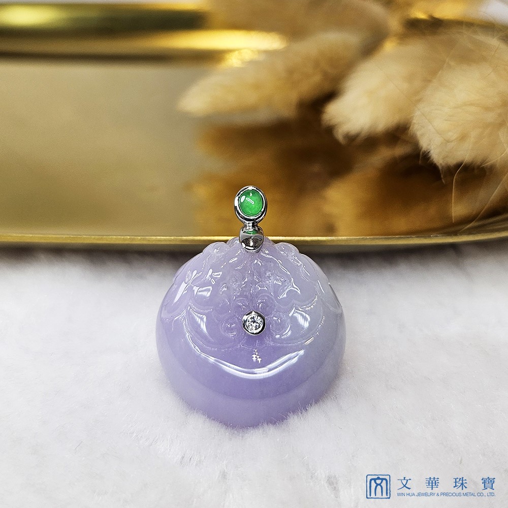 紫羅蘭雙龍玉扣