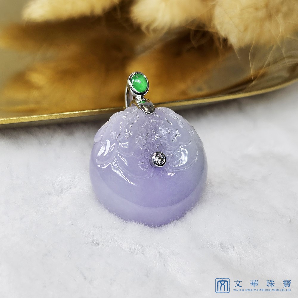 紫羅蘭雙龍玉扣