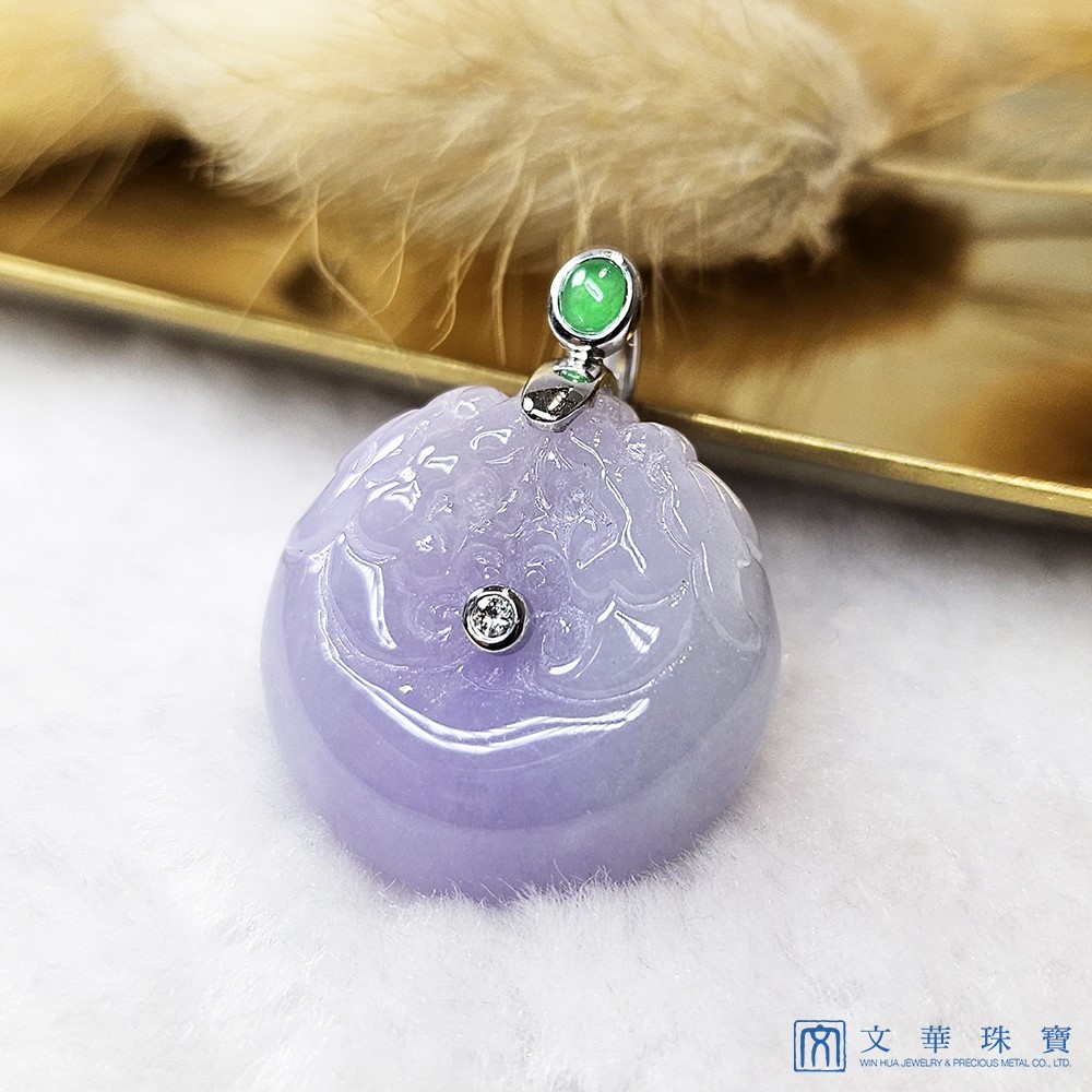 紫羅蘭雙龍玉扣