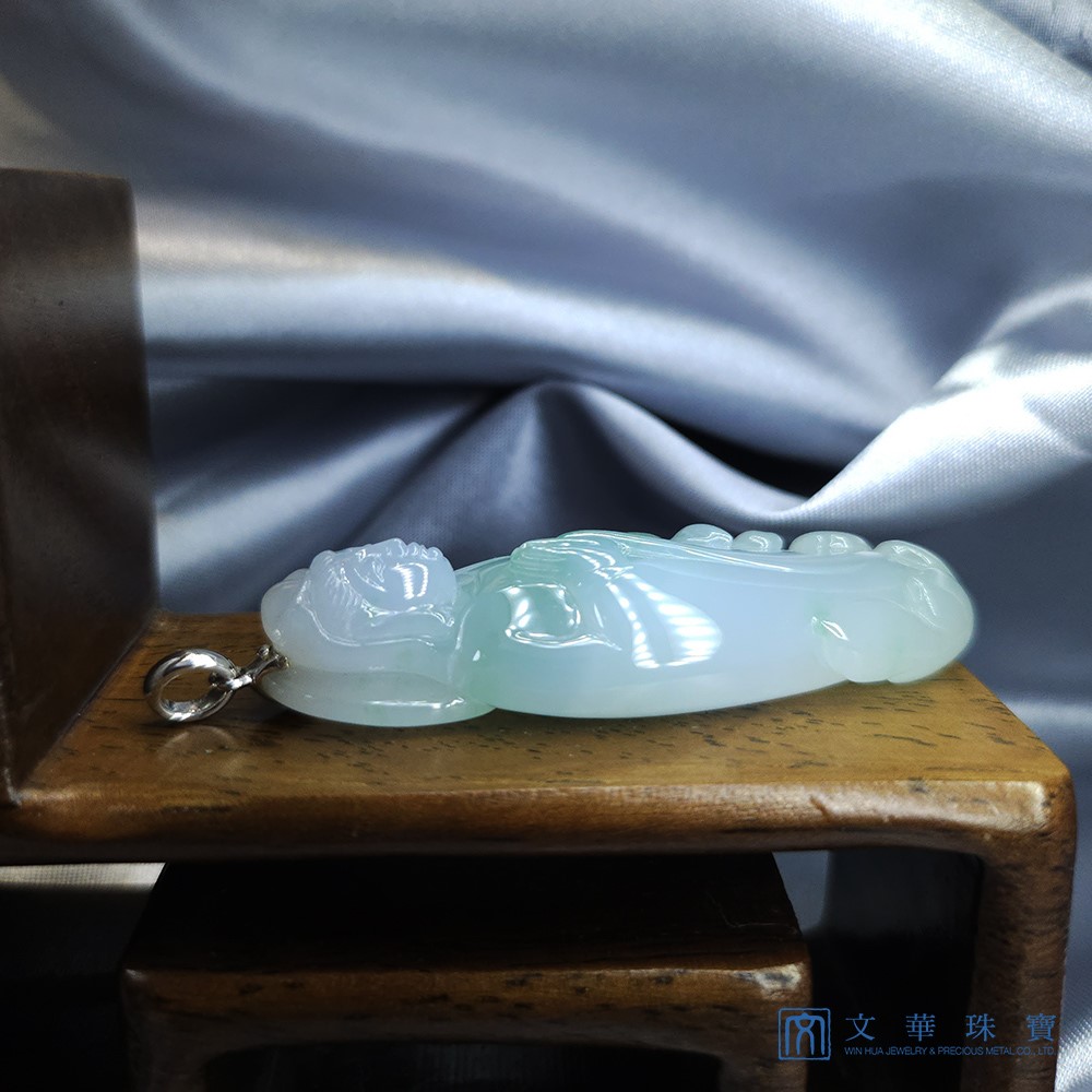 翡翠白底陽綠觀音(已售出)