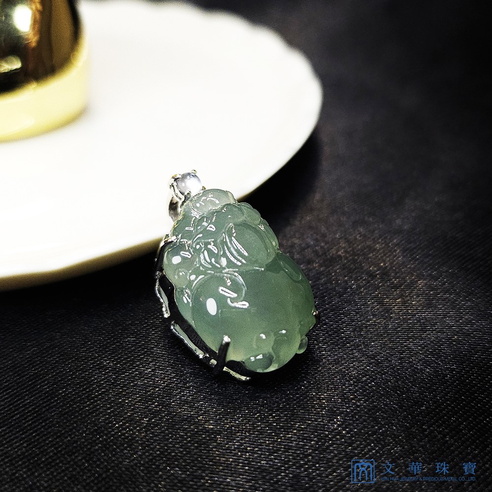 玻璃種湖綠貔貅玉墜