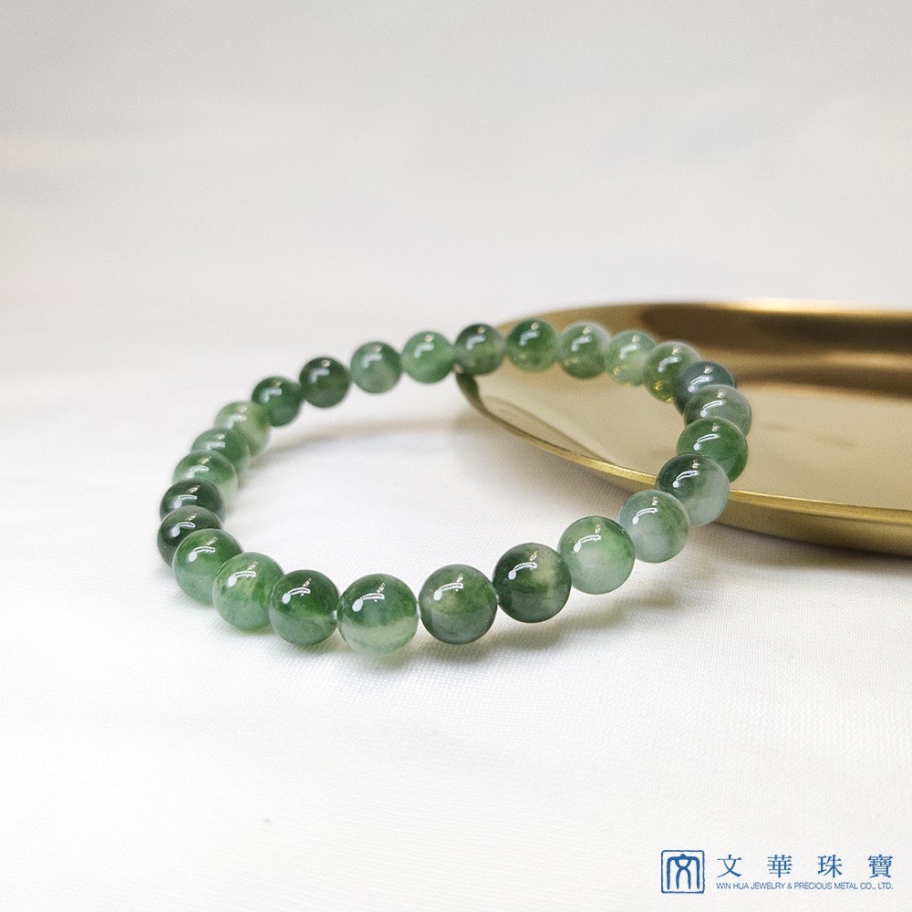 冰種飄綠玉珠手串/手鍊 6.5-7mm(已售出)