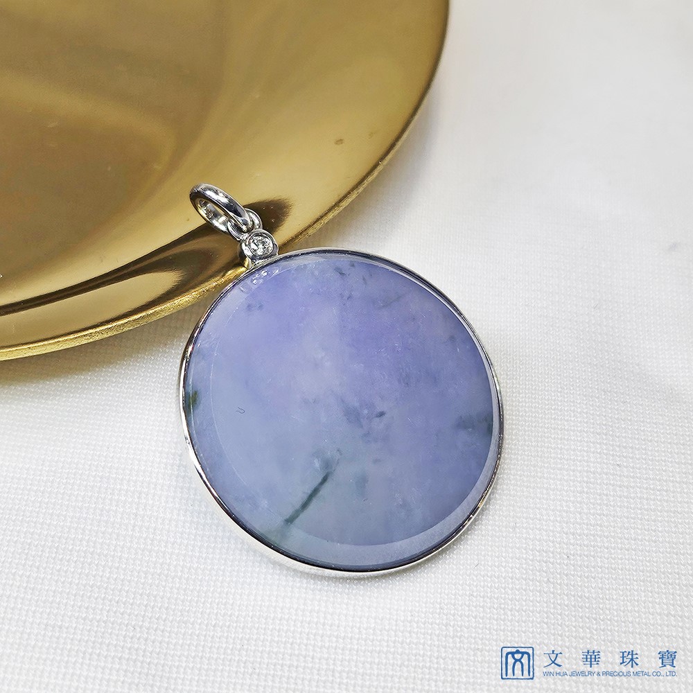 翡翠濃紫飄花無事圓牌(已售出)