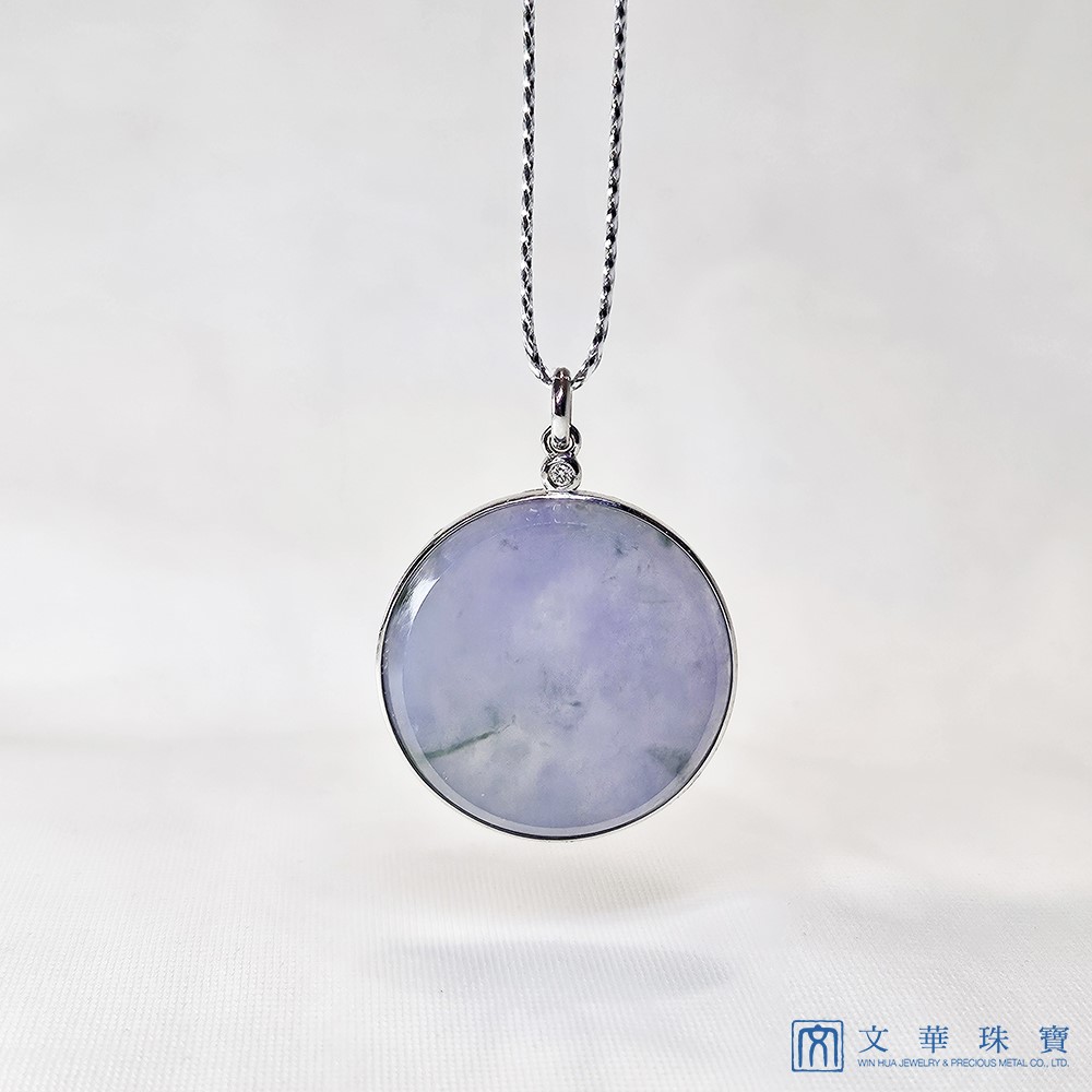 翡翠濃紫飄花無事圓牌(已售出)