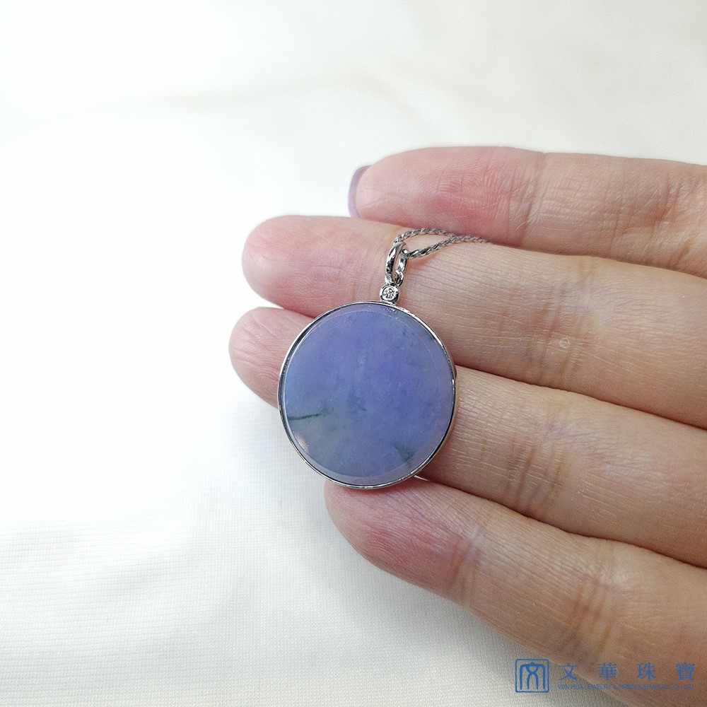 翡翠濃紫飄花無事圓牌(已售出)