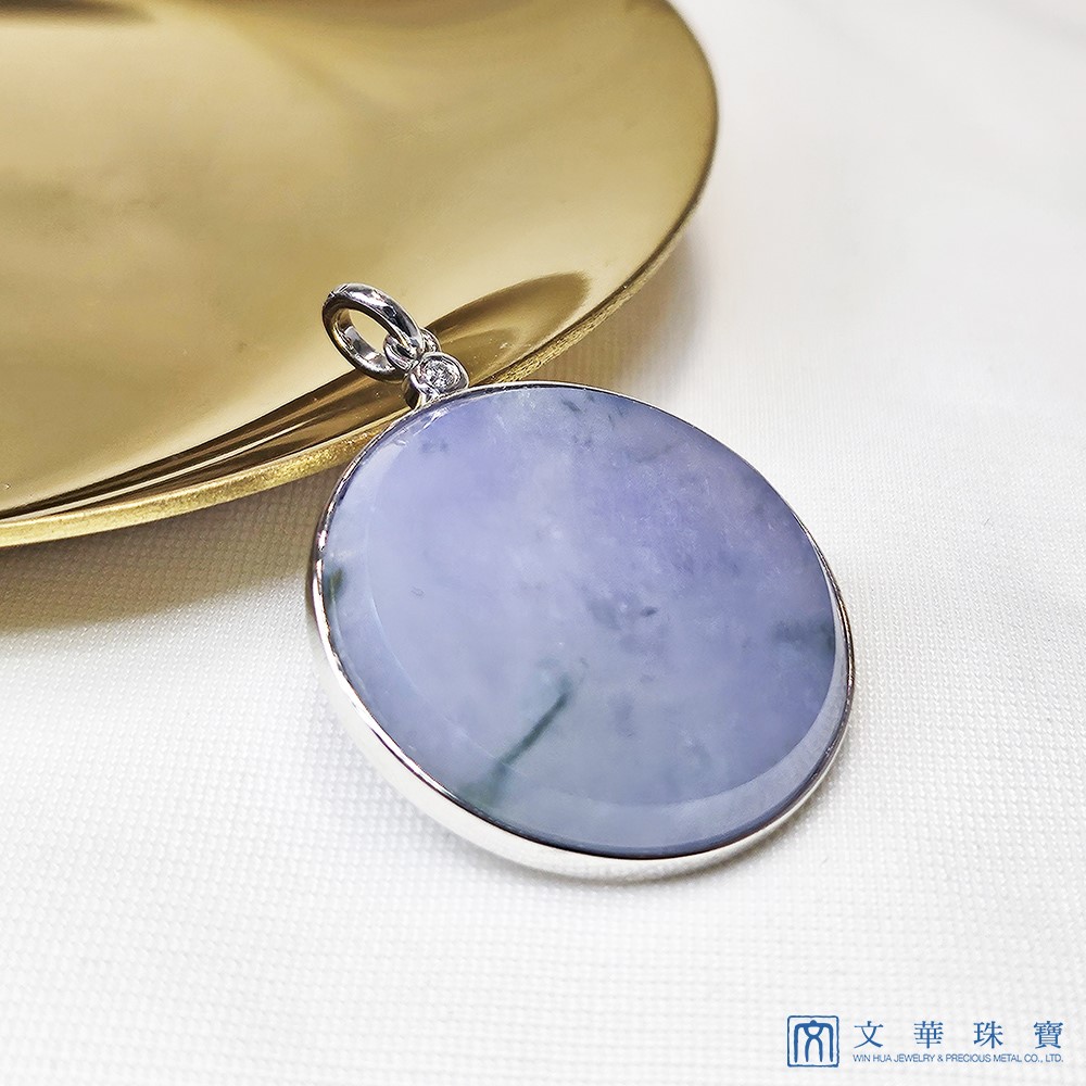 翡翠濃紫飄花無事圓牌(已售出)