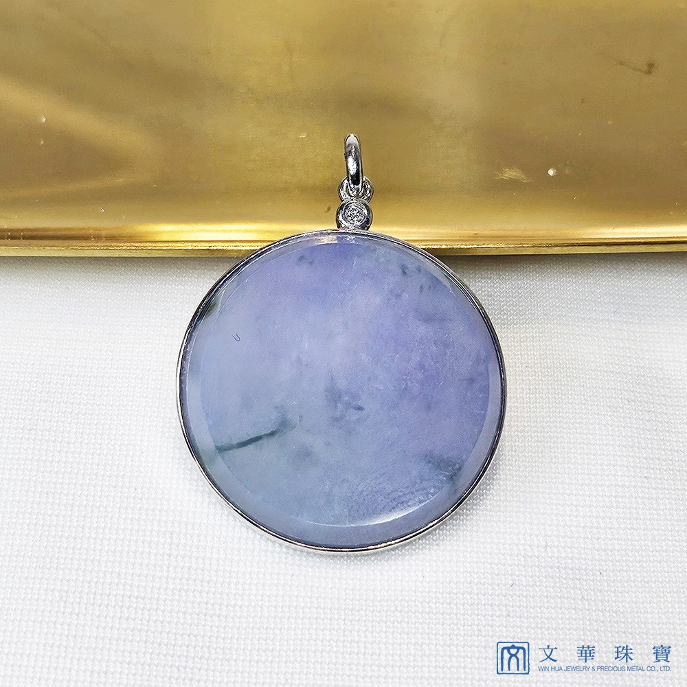 翡翠濃紫飄花無事圓牌(已售出)