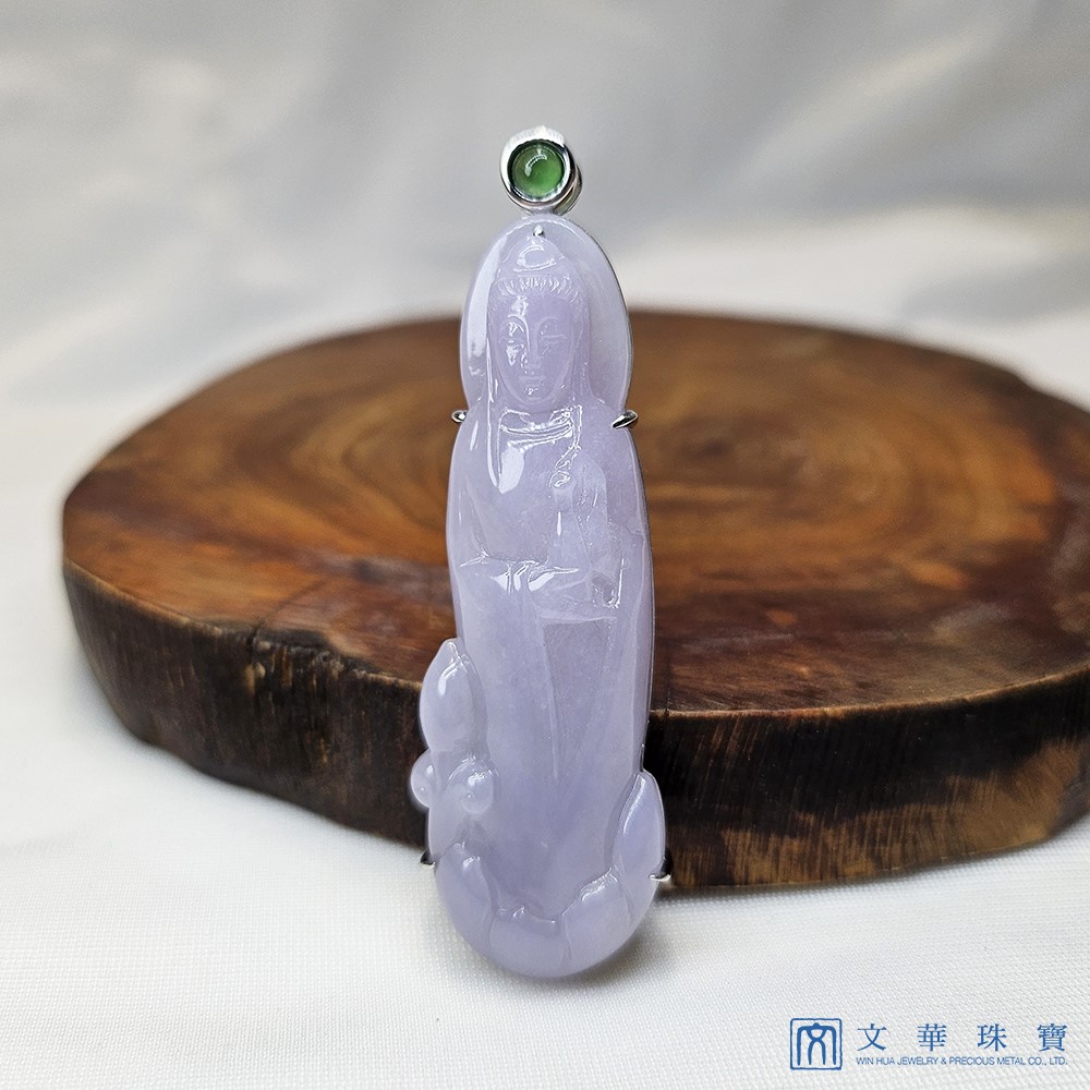 丁香紫紫玉觀音玉墜(已售出)
