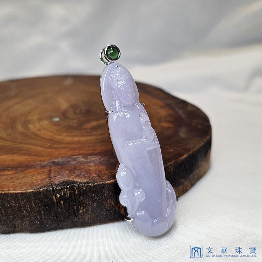 丁香紫紫玉觀音玉墜(已售出)