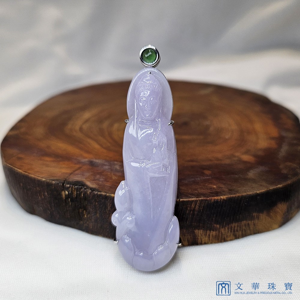 丁香紫紫玉觀音玉墜(已售出)