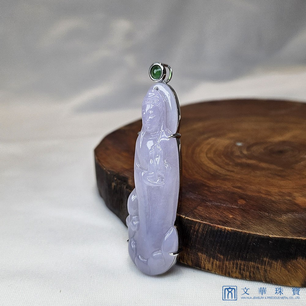 丁香紫紫玉觀音玉墜(已售出)