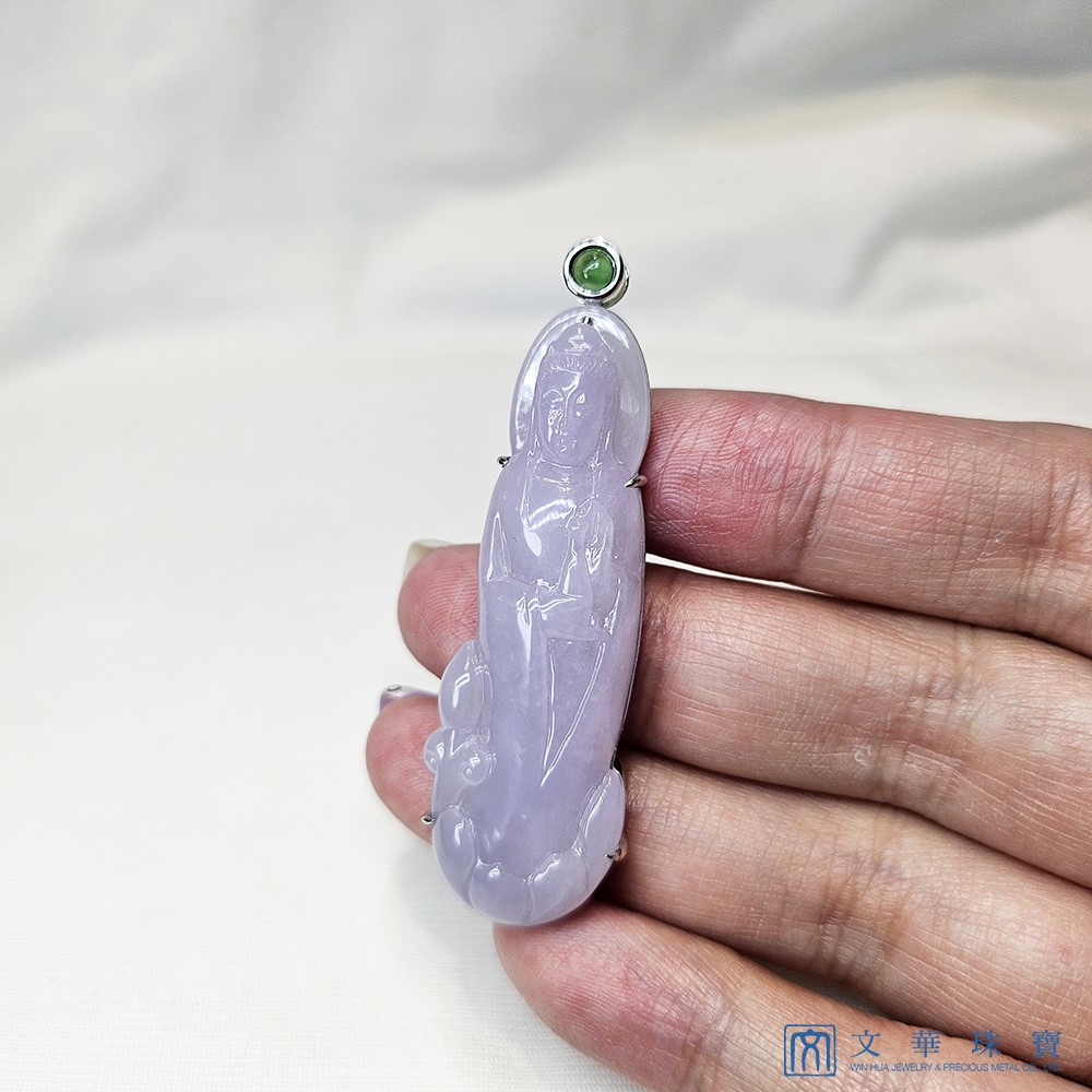 丁香紫紫玉觀音玉墜(已售出)