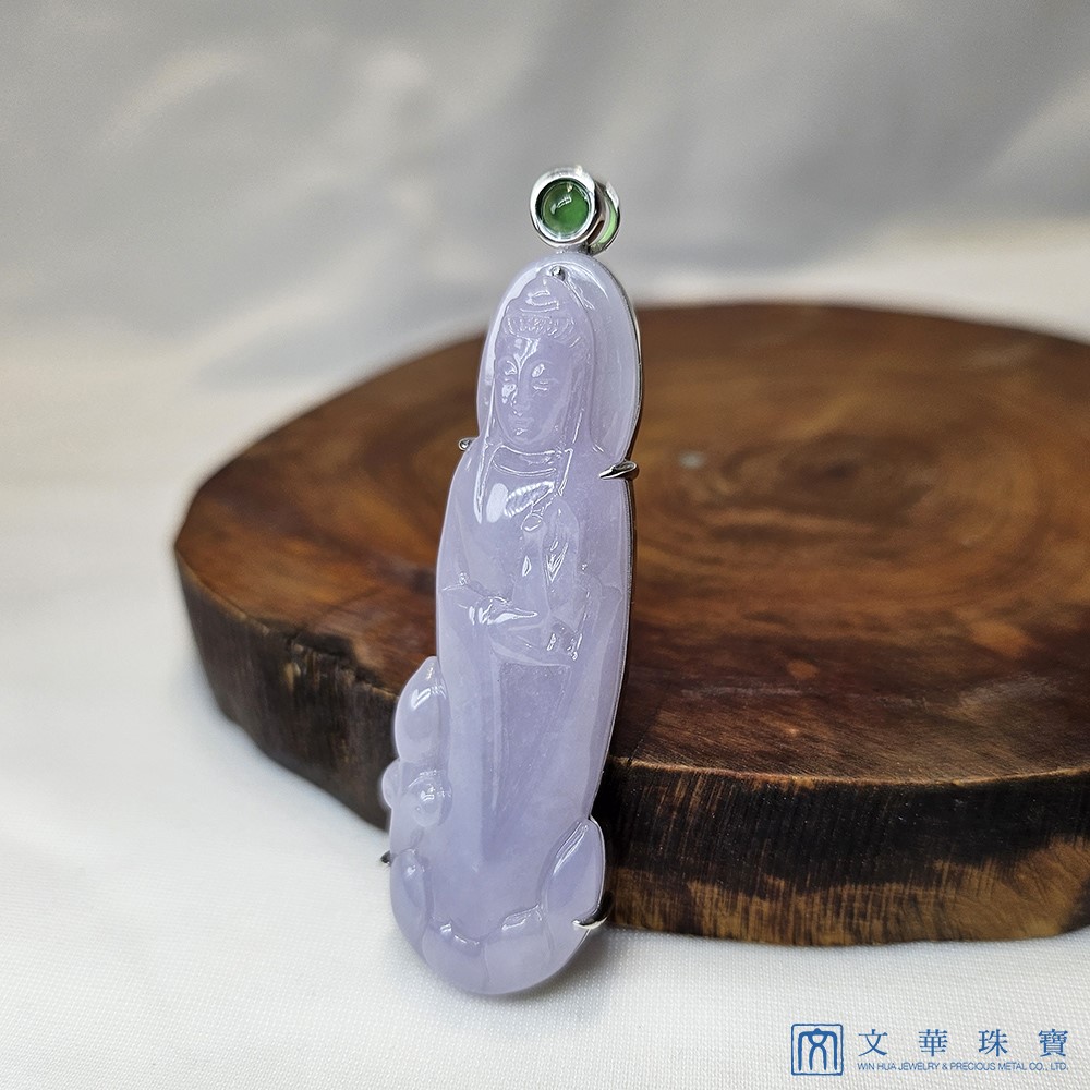 丁香紫紫玉觀音玉墜(已售出)