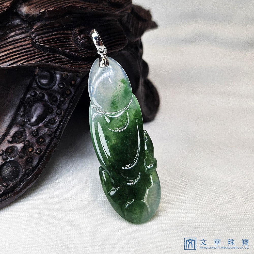 高冰飄花觀音玉墜(已售出)