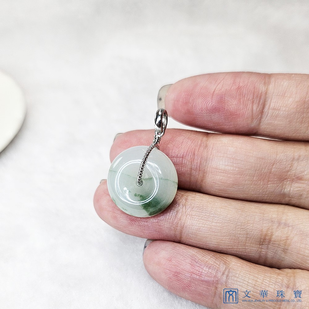 細糯飄花平安扣玉墜(已售出)