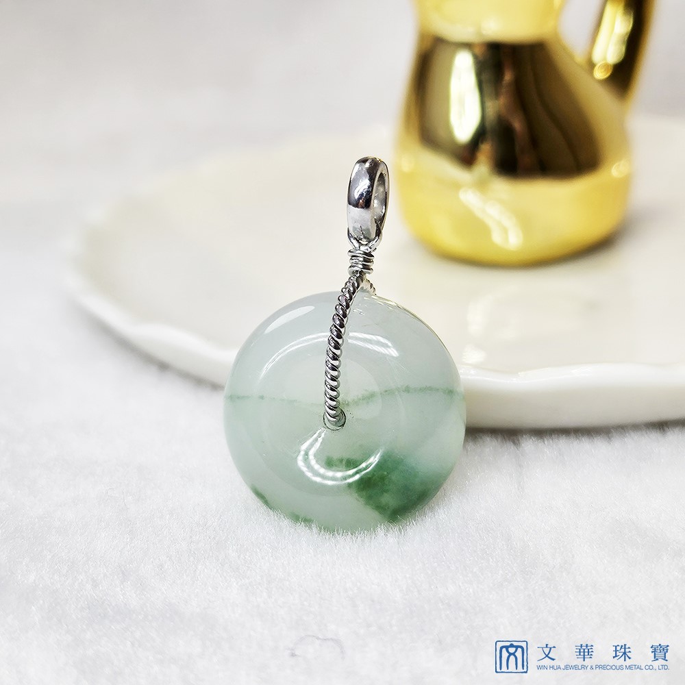 細糯飄花平安扣玉墜(已售出)