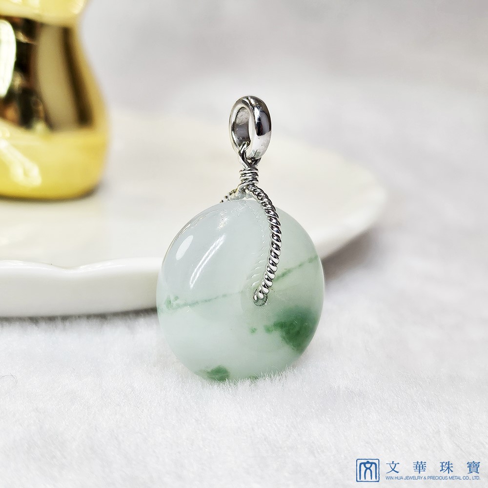 細糯飄花平安扣玉墜(已售出)