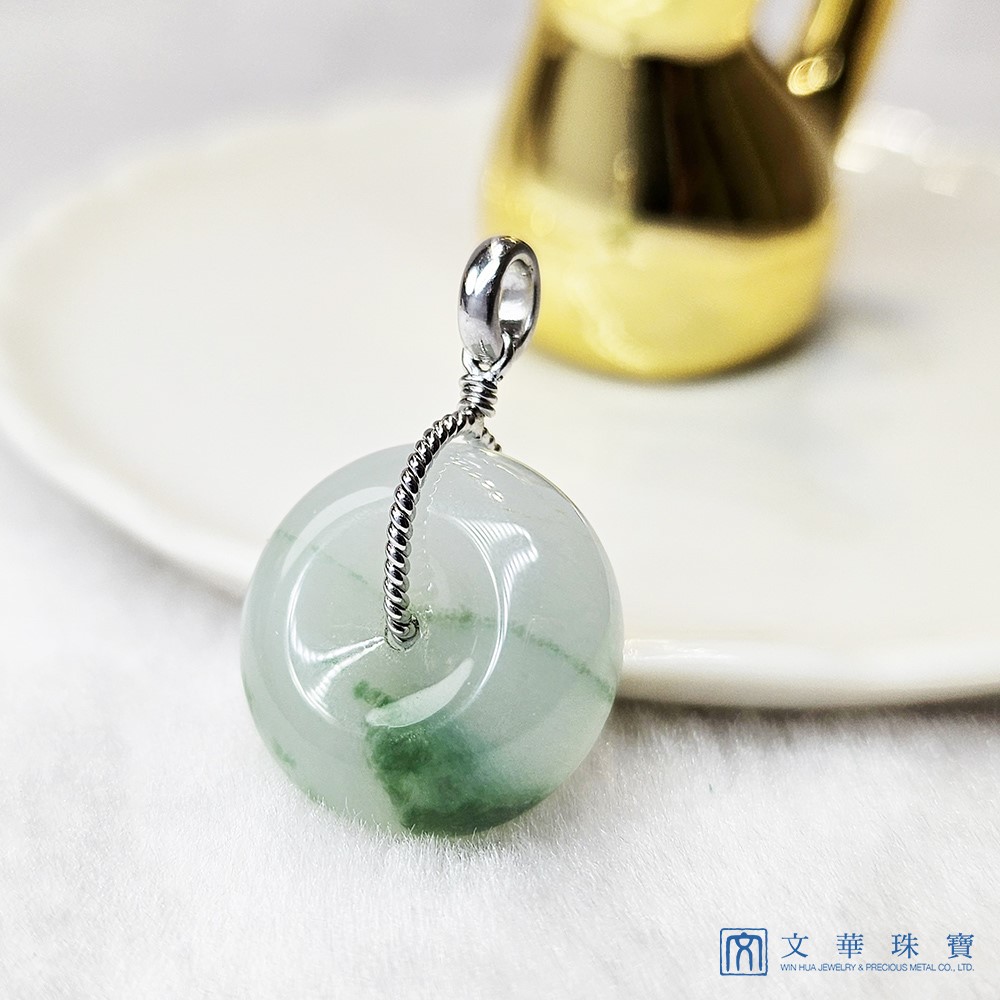 細糯飄花平安扣玉墜(已售出)