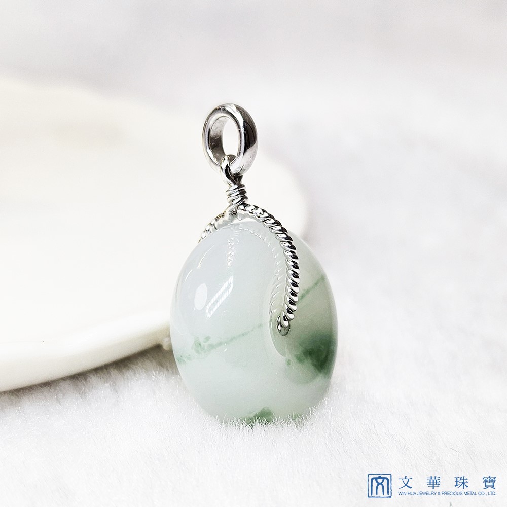 細糯飄花平安扣玉墜(已售出)