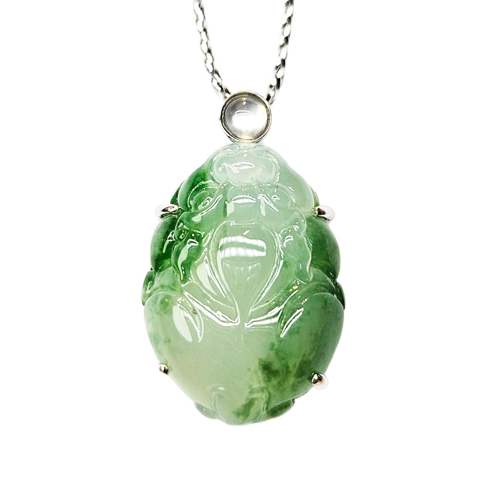 冰種飄綠貔貅玉墜(已售出)