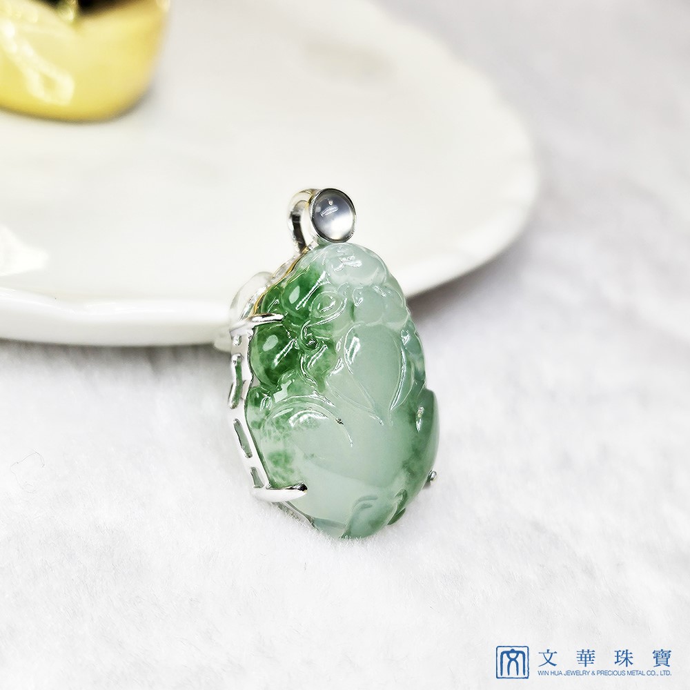 冰種飄綠貔貅玉墜(已售出)
