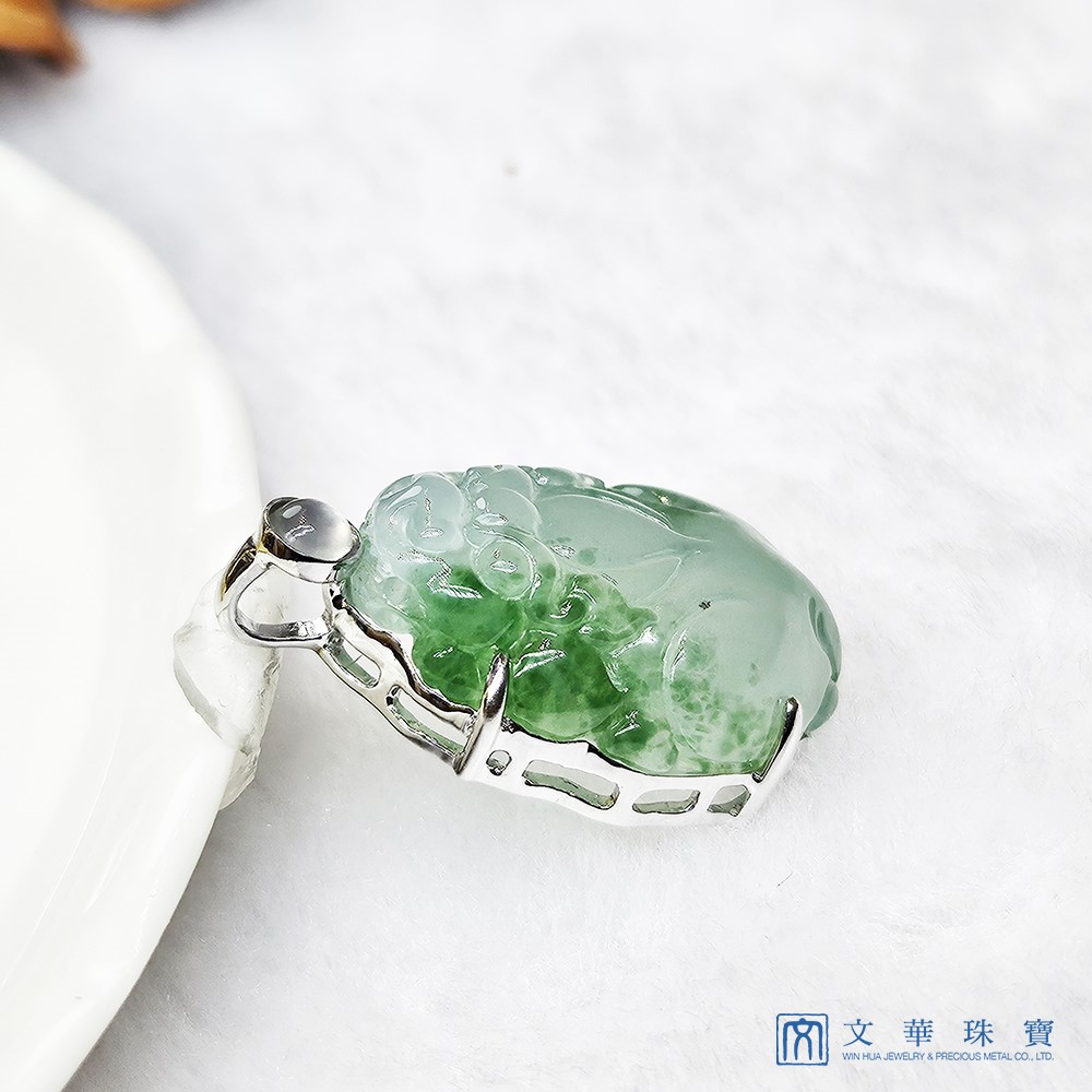 冰種飄綠貔貅玉墜(已售出)