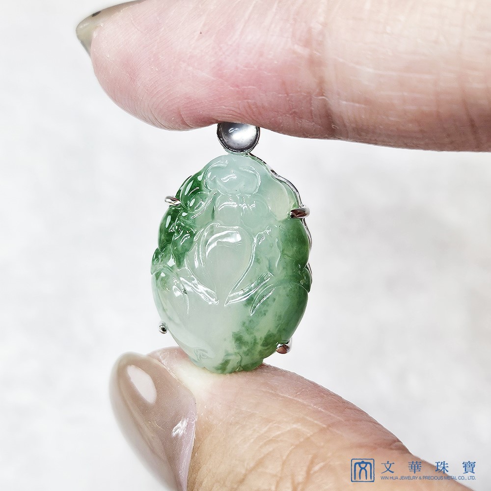 冰種飄綠貔貅玉墜(已售出)