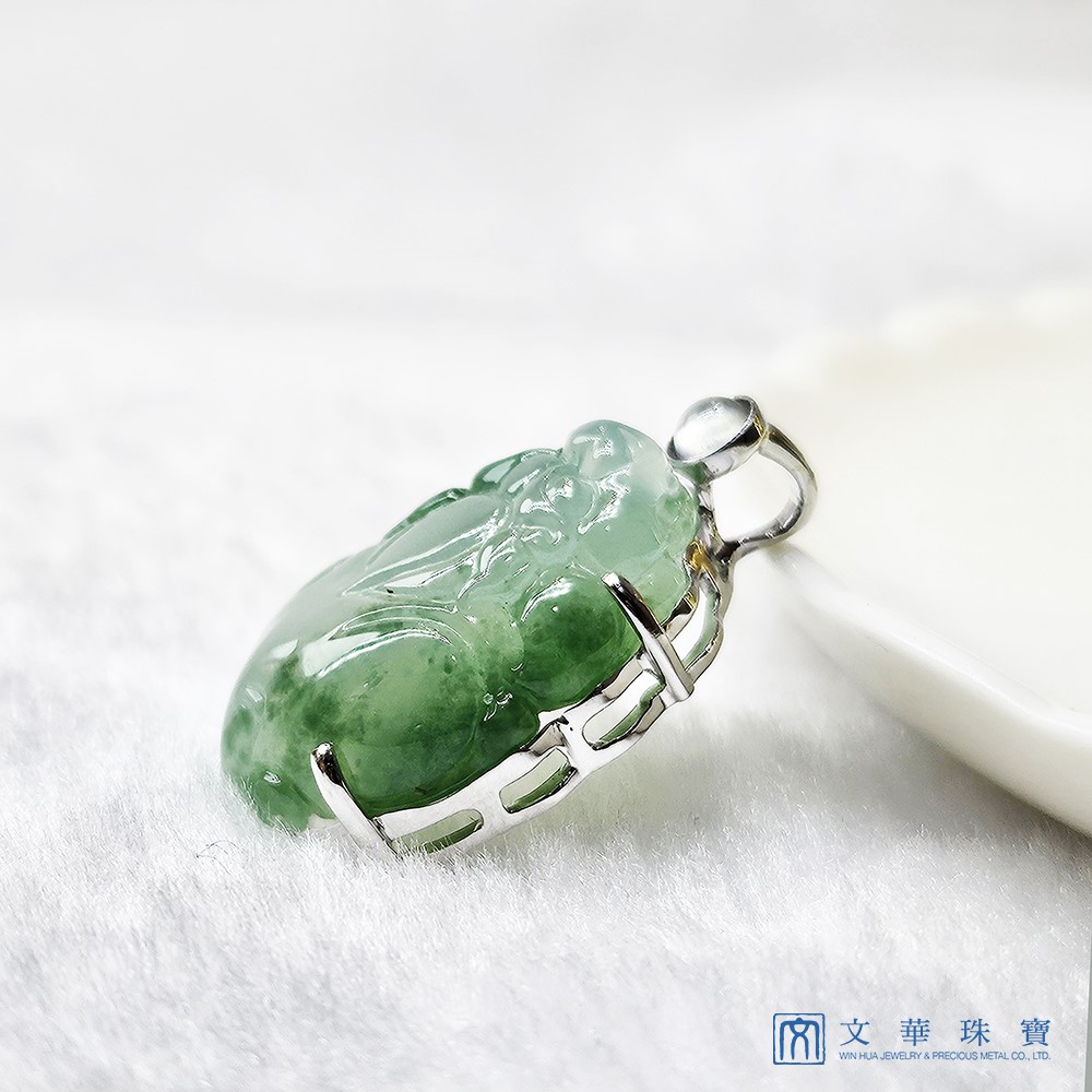 冰種飄綠貔貅玉墜(已售出)