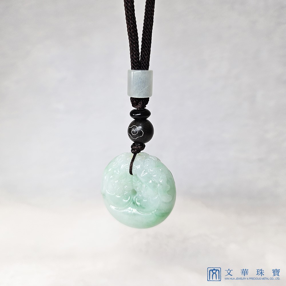 白底青平安龍扣