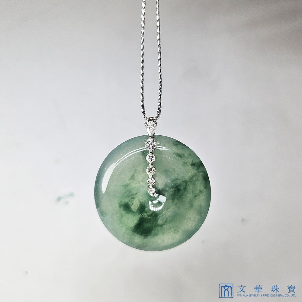 玻璃種蘭花平安扣鑽墜(已售出)