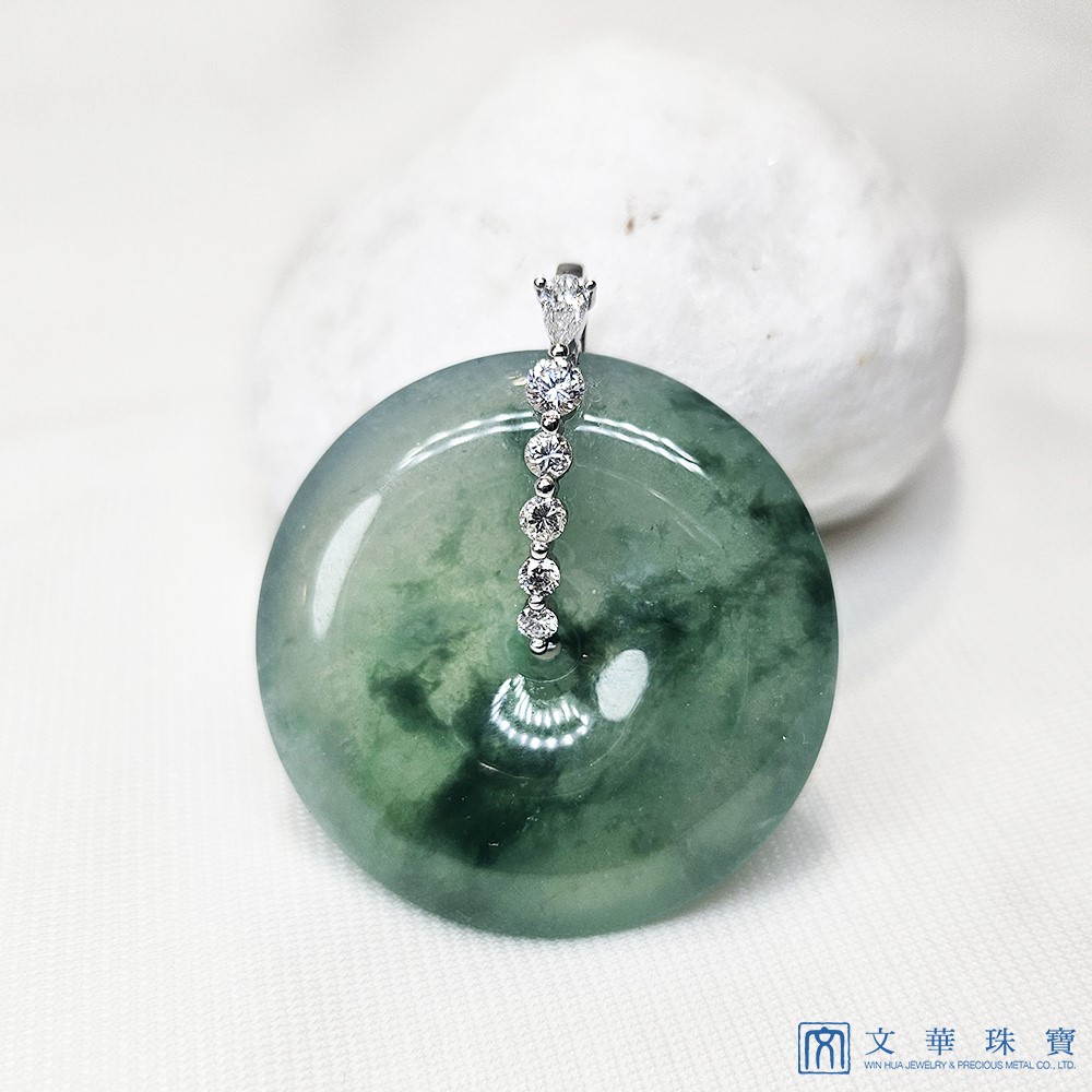 玻璃種蘭花平安扣鑽墜(已售出)