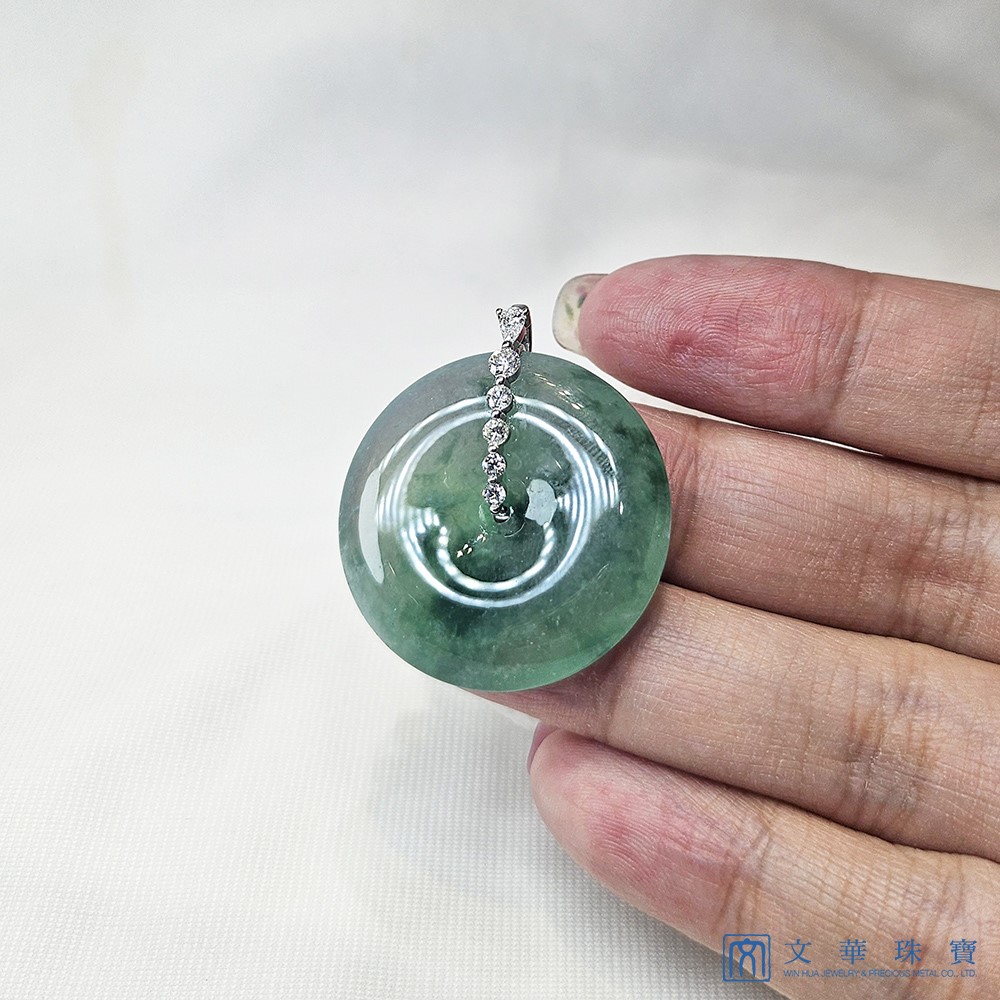 玻璃種蘭花平安扣鑽墜(已售出)