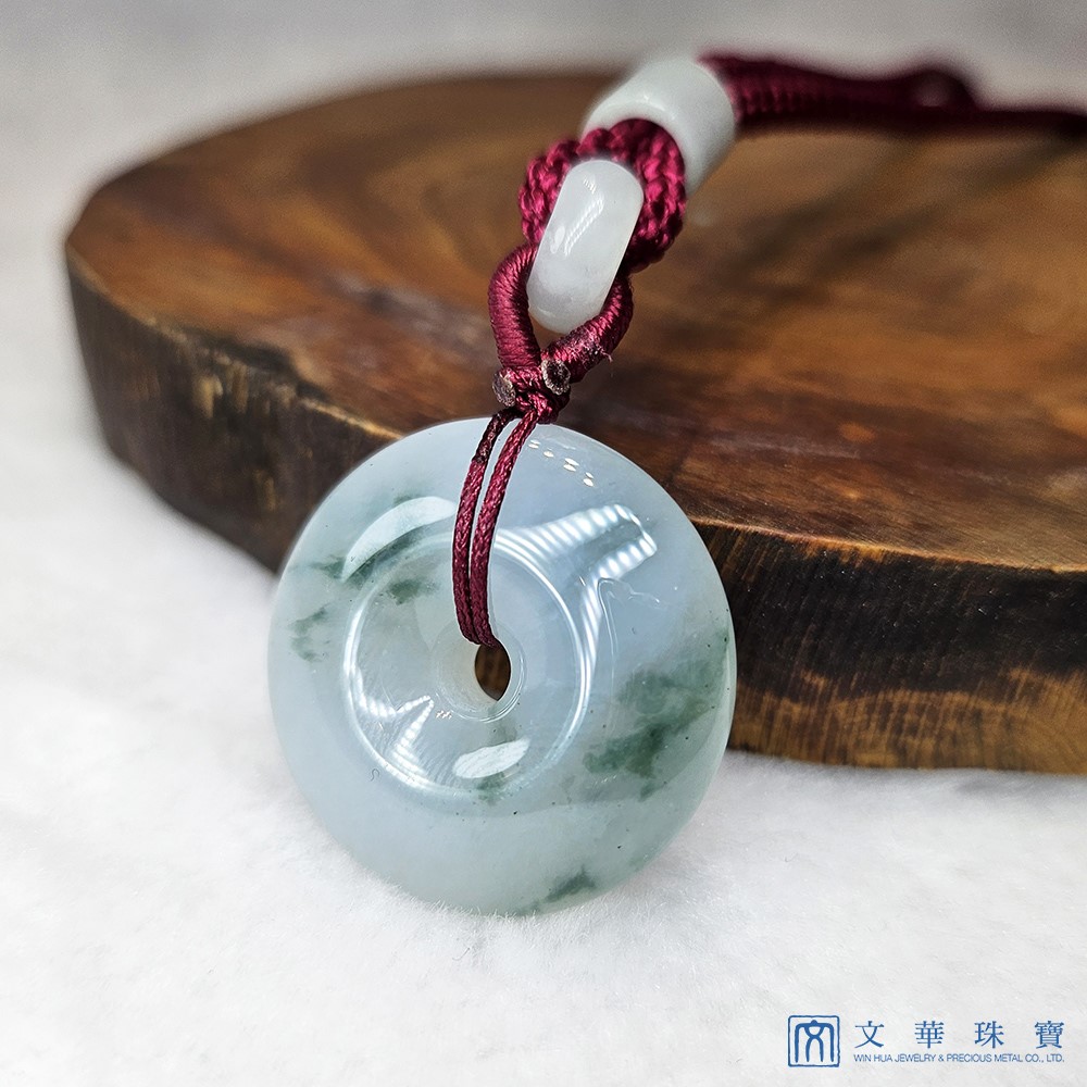 冰糯飄蘭花大平安扣玉墜(已售出)