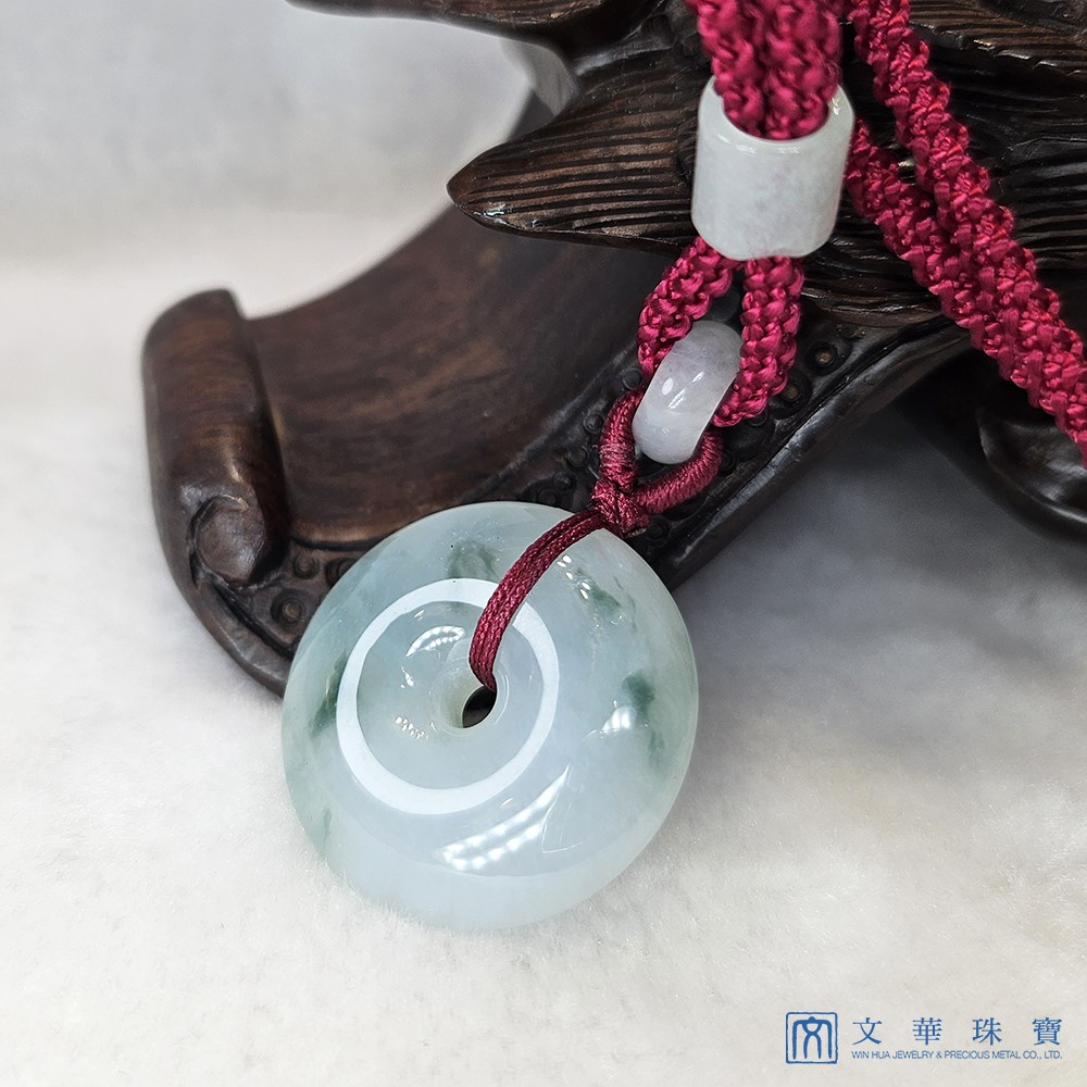 冰糯飄蘭花大平安扣玉墜(已售出)