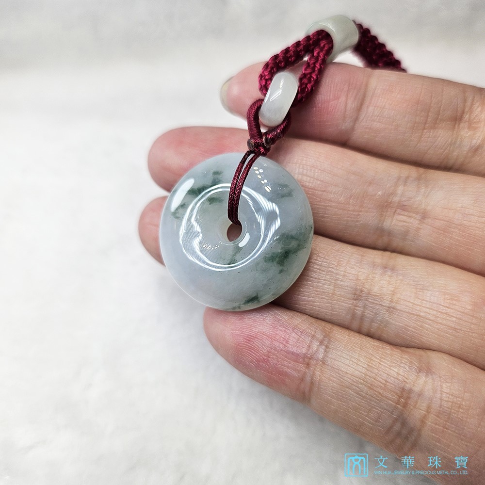 冰糯飄蘭花大平安扣玉墜(已售出)