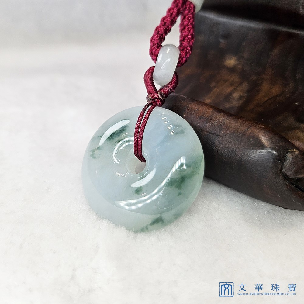 冰糯飄蘭花大平安扣玉墜(已售出)