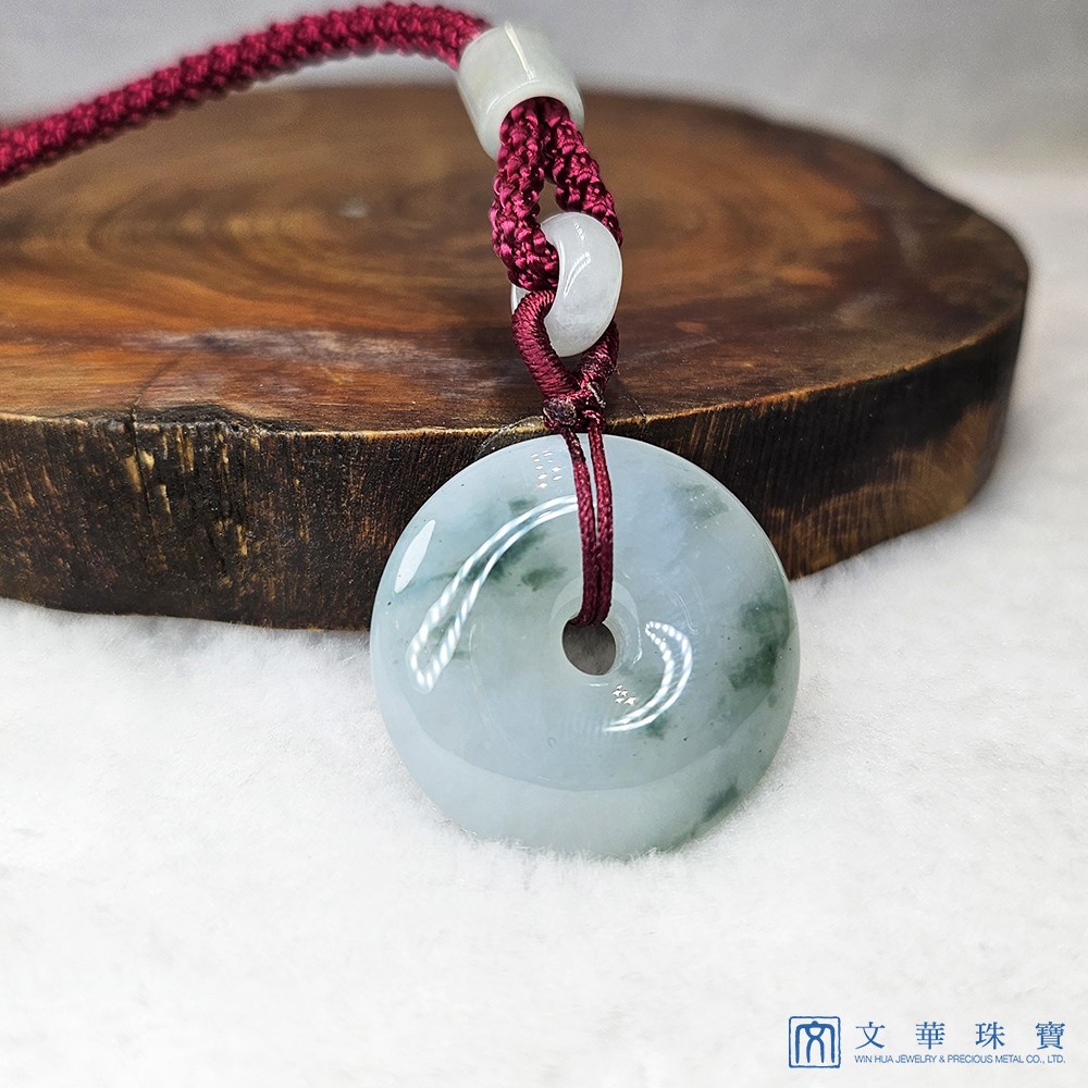 冰糯飄蘭花大平安扣玉墜(已售出)