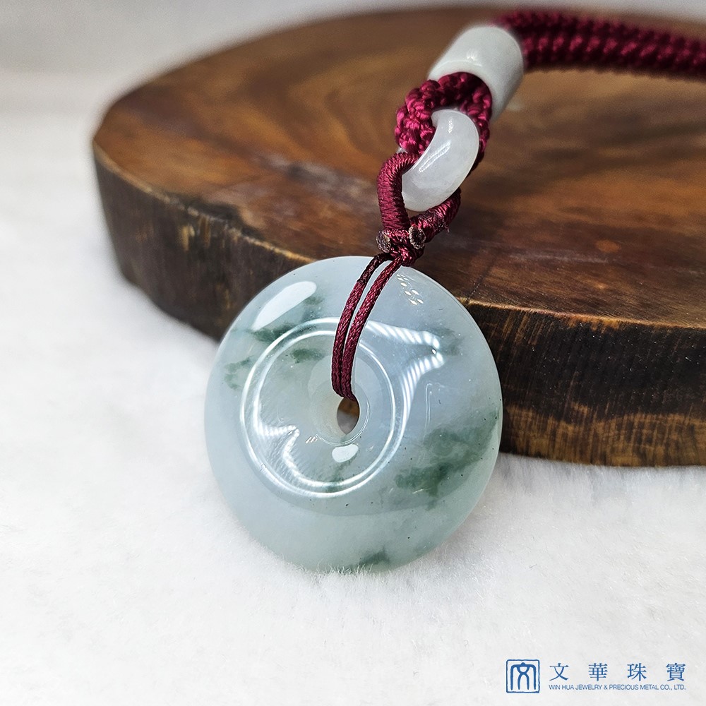 冰糯飄蘭花大平安扣玉墜(已售出)