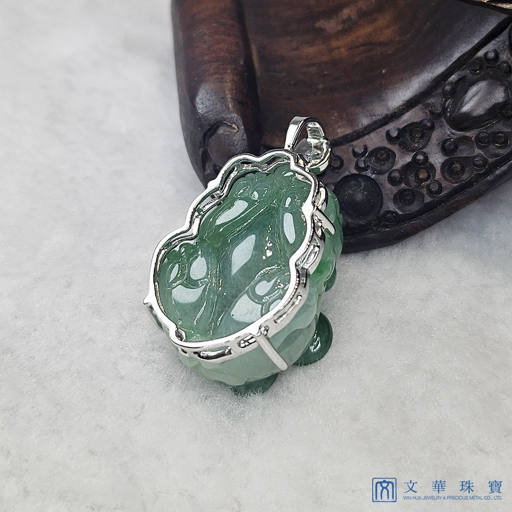 翡翠巧色古錢貔貅玉墜(已售出)