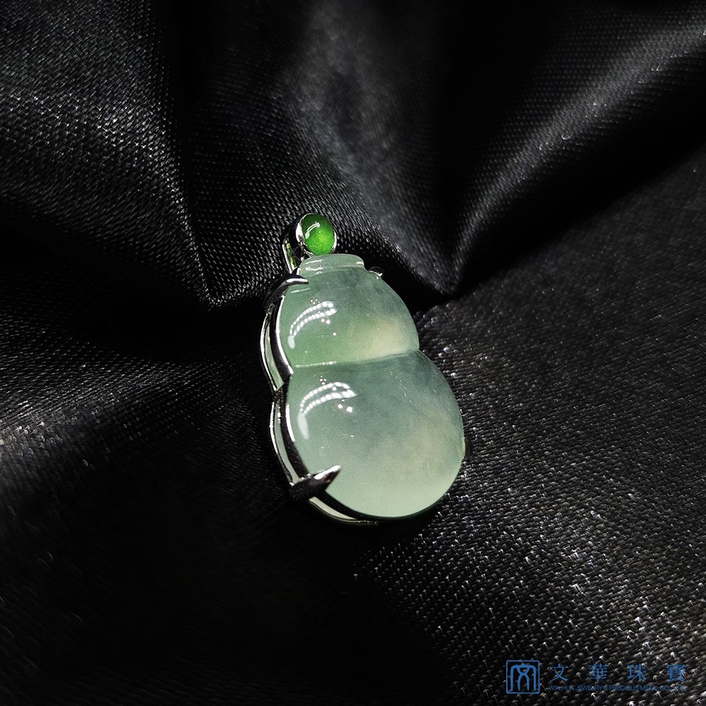 翡翠冰玻芙蓉葫蘆玉墜