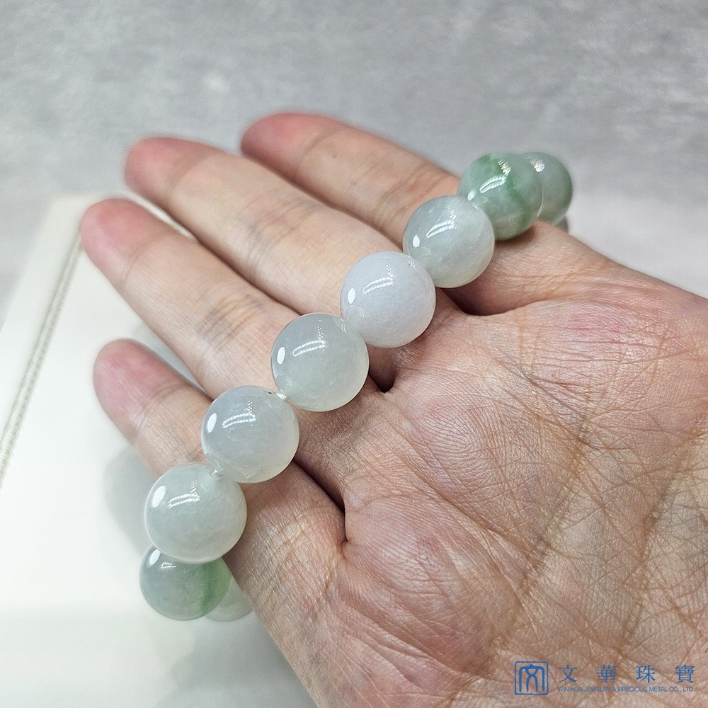 芙蓉綠串珠手鍊 11.8~12.5mm