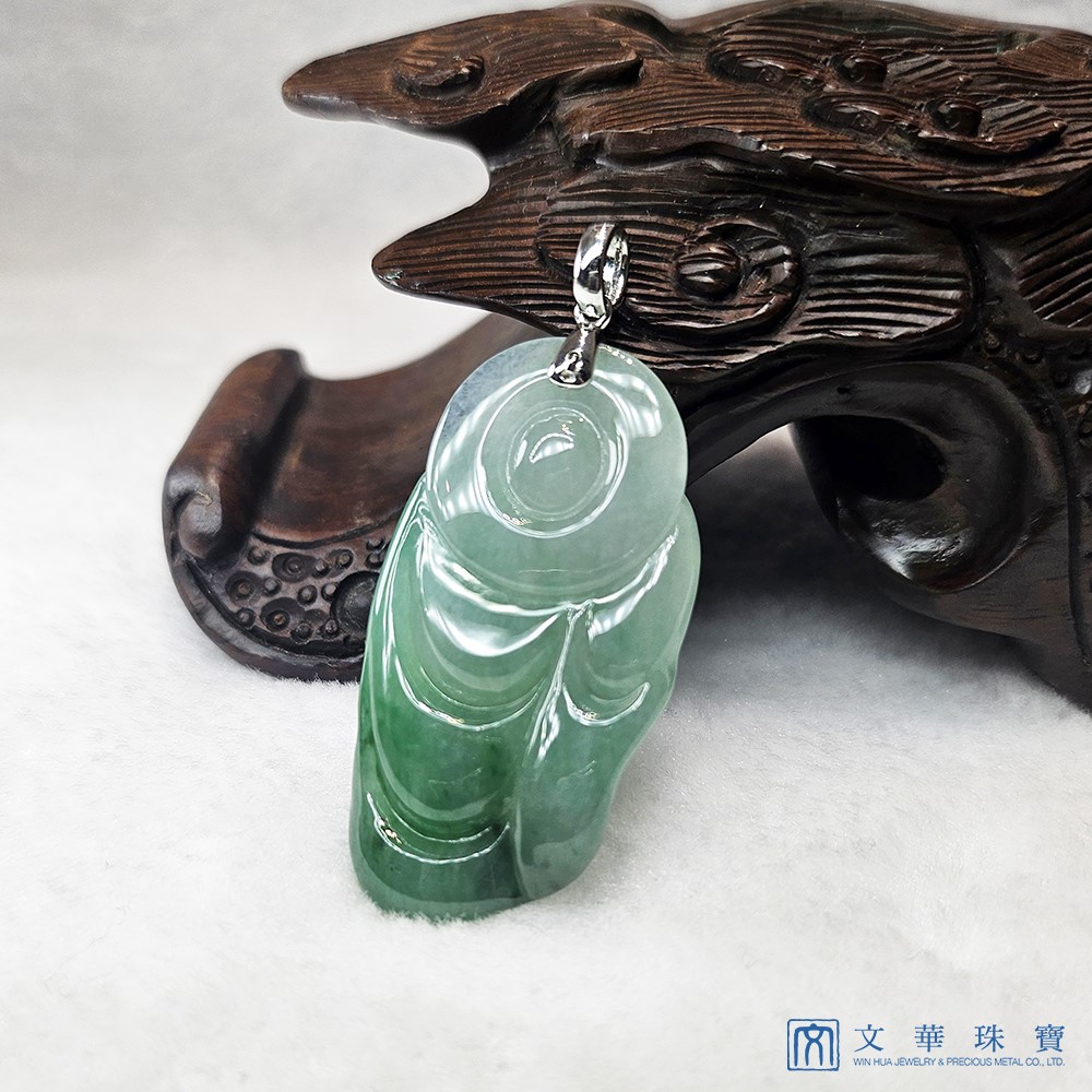 冰種帶翠綠彌勒佛(已售出)