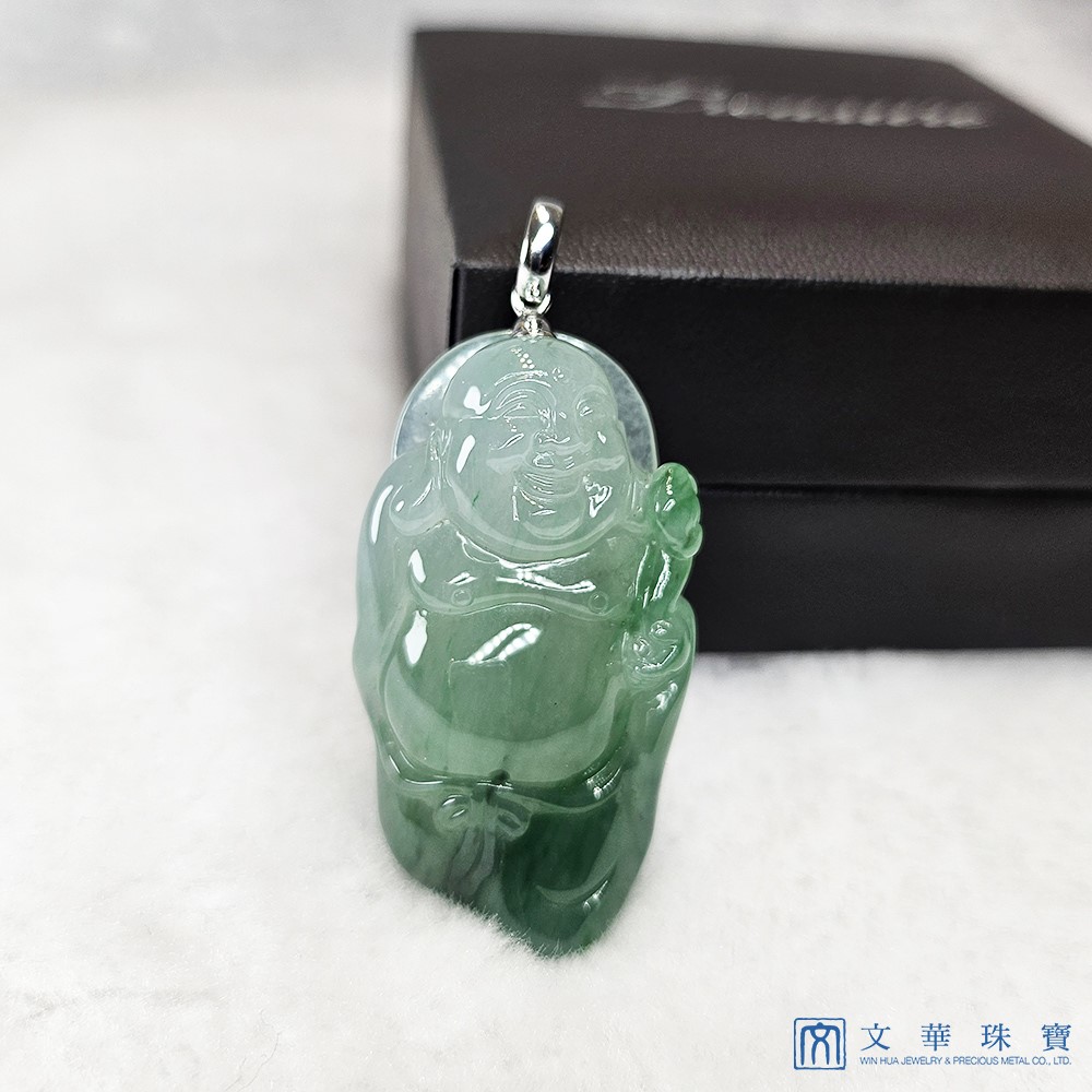 冰種帶翠綠彌勒佛(已售出)