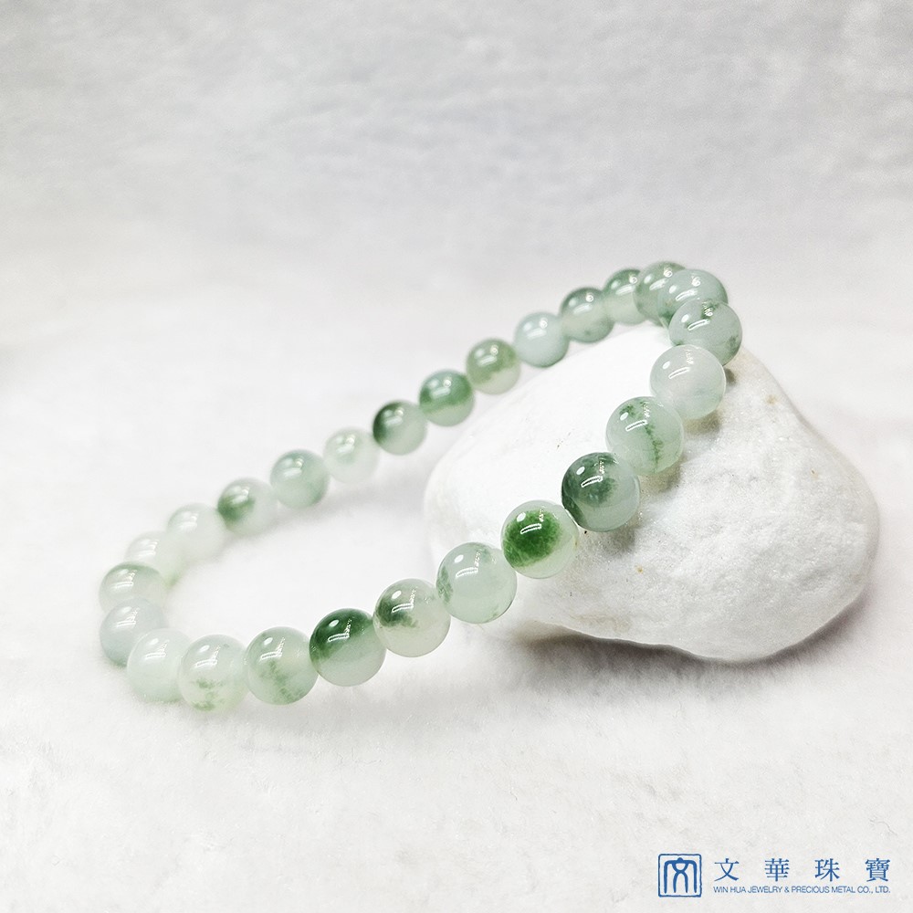 冰糯飄綠串珠手鍊 6.8-7.3mm(已售出)