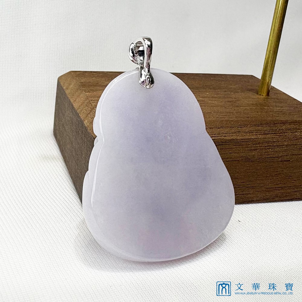 翡翠紫羅蘭財神玉墜