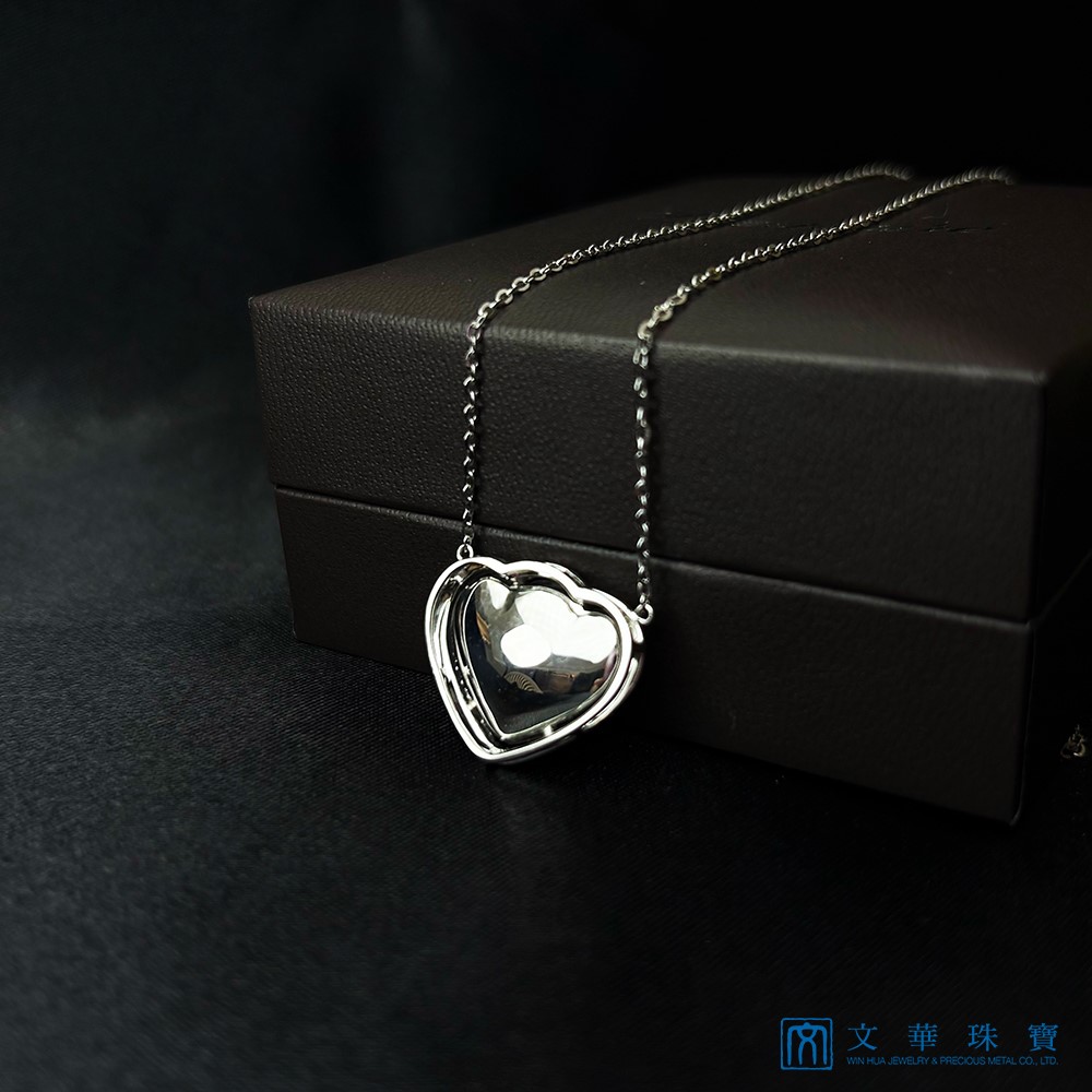 翡翠玻璃種愛心如意鑽鍊