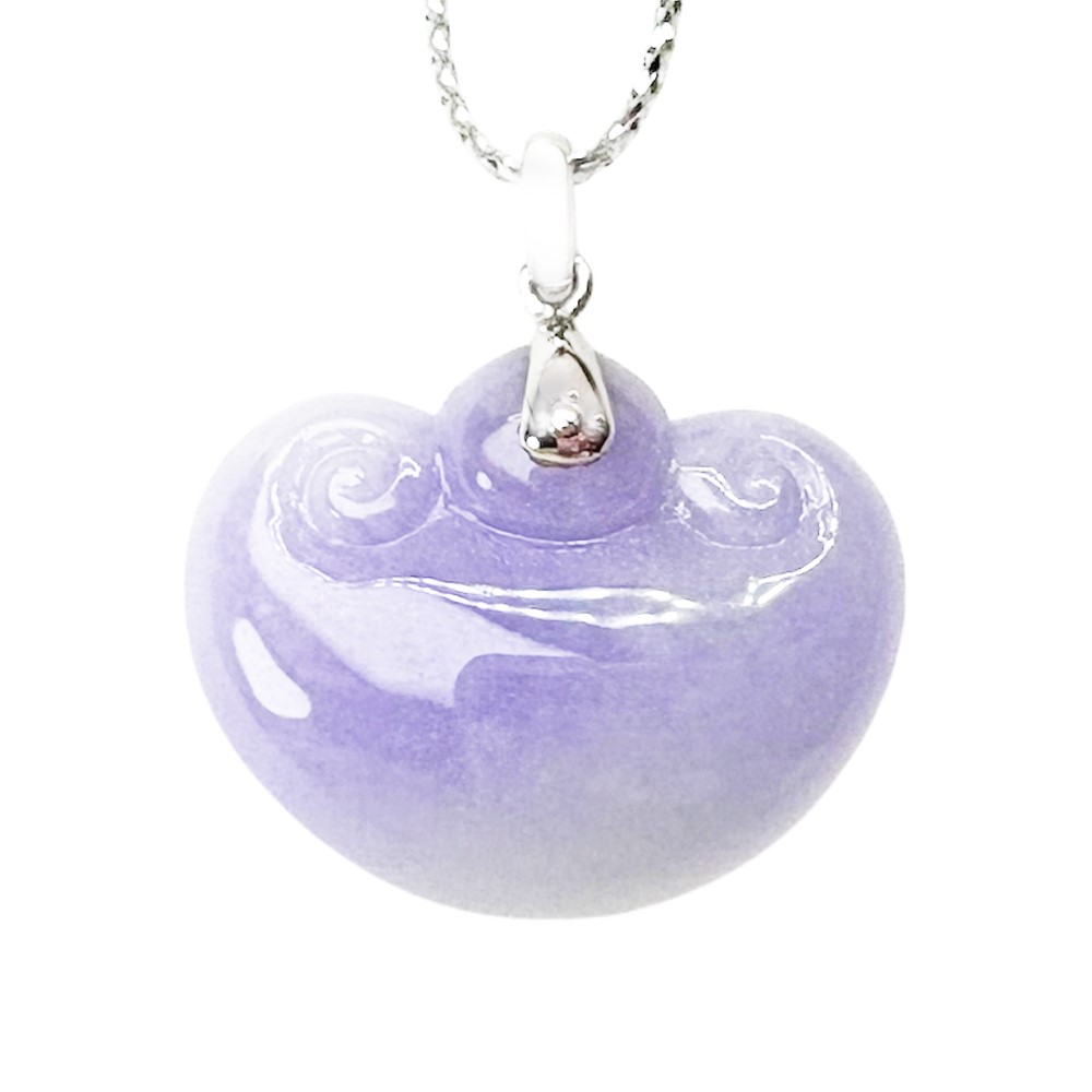 翡翠紫羅蘭元寶如意玉墜(已售出)