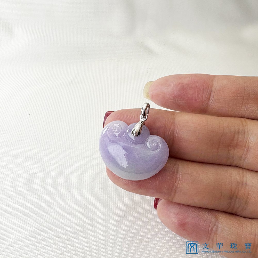 翡翠紫羅蘭元寶如意玉墜(已售出)