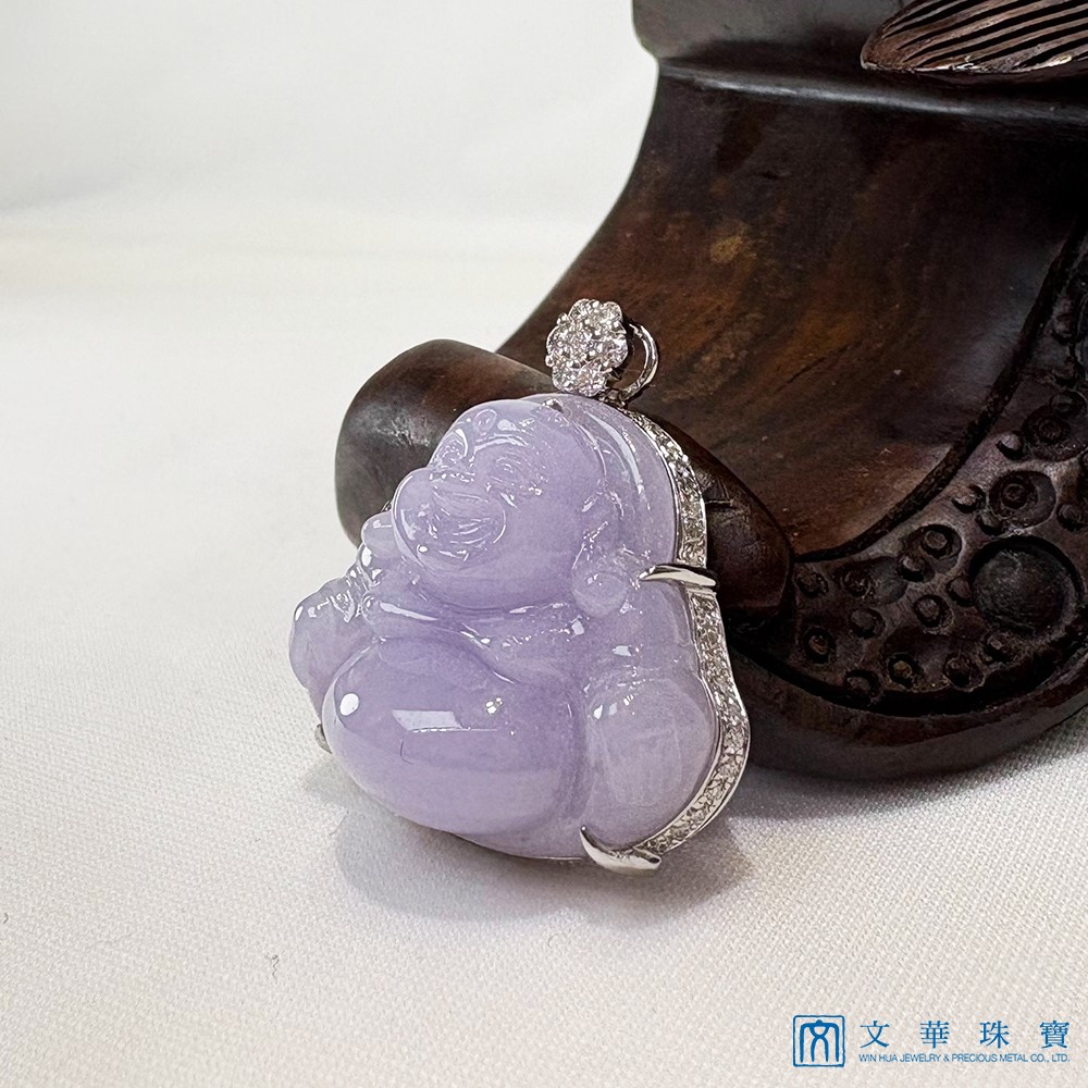 紫羅蘭彌勒佛鑽墜