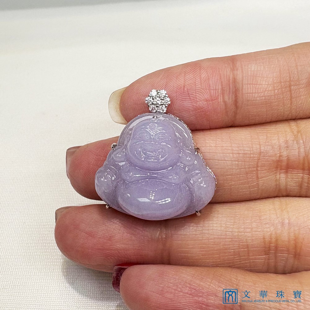 紫羅蘭彌勒佛鑽墜